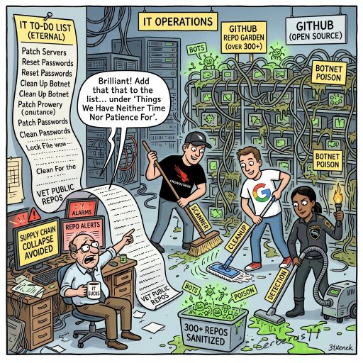 Three hundred GitHub repos poisoned