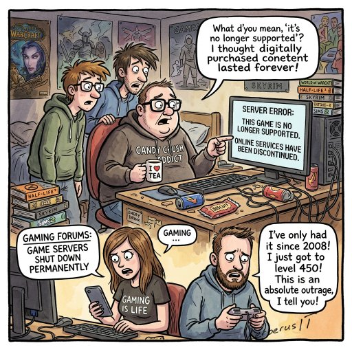 Gamers discover software isn't eternal
