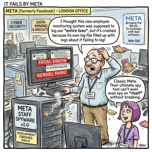 Meta's Staff Spyware Breaks Itself