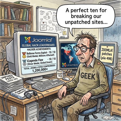 Perfect ten scores for Joomla bugs.