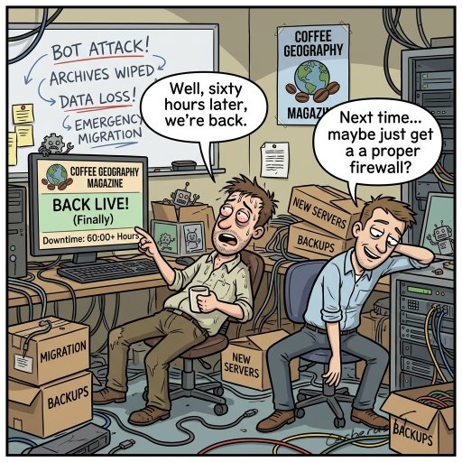 Coffee mag survives 60-hour bot attack