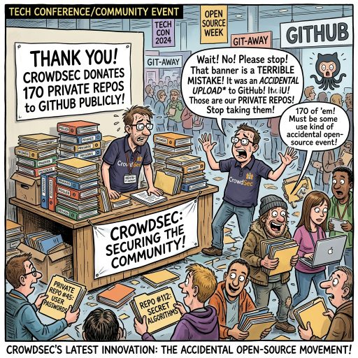 CrowdSec Donates 170 Private Repos. A TanStack npm attack helped an intruder clone 170 private GitHub repositories from CrowdSec. Offboarding ex-employees is apparently far too difficult.