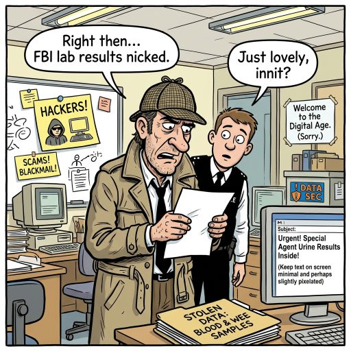 FBI Lab Results Stolen, Just Lovely. Hackers nicked blood and urine test results belonging to FBI special agents. Naturally, the poor souls are now exposed to scams, blackmail, and targeted attacks.