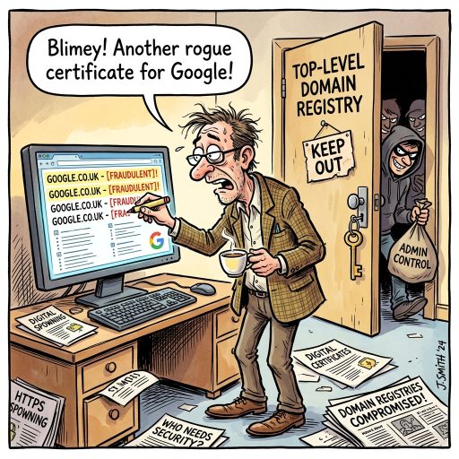 Who needs domain registry security?. Attackers took over three country-code registries just to forge valid Google certificates. Same story different day when foundational web trust crumbles.