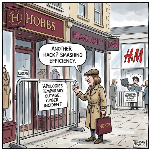 Another Sunday, Another Retail Hack. TFG London suffered a Sunday cybersecurity incident that disrupted their retail customers. Truly a splendid way to spend a weekend apologising.